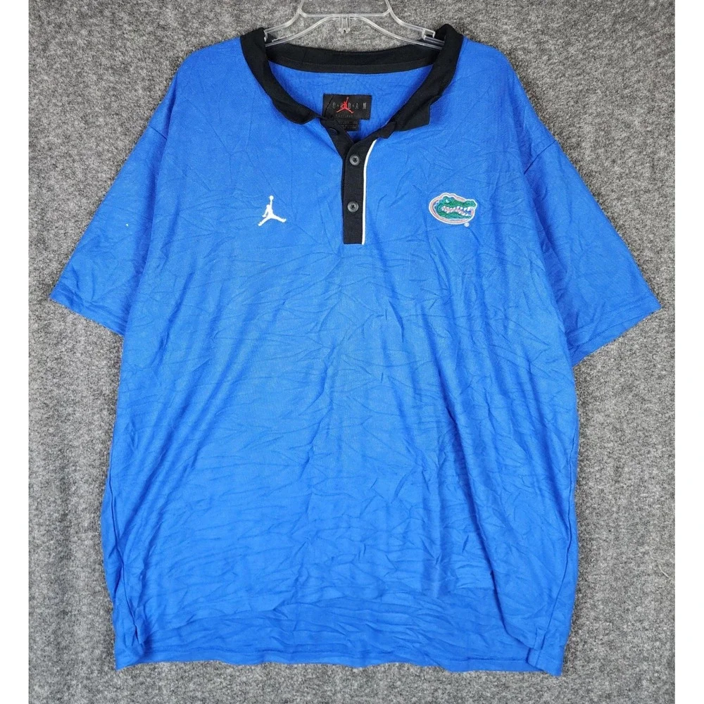 Florida Gators Air Jordan Polo Shirt Mens 3XL Blue NCAA Football EUC
